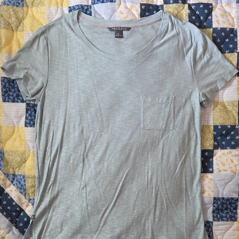 Free Fly Apparel Bamboo Slub Sea Glass Short Sleeve Tee